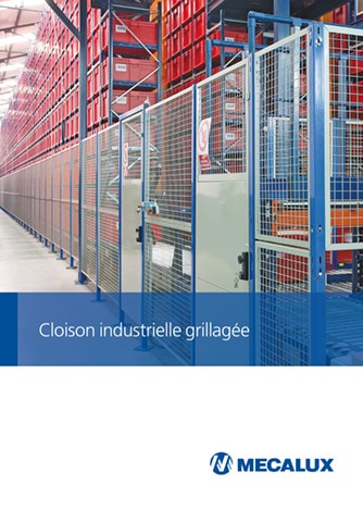 Cloison industrielle grillagée