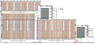 Système Pallet Shuttle semi-automatique dans le grand centre logistique d'Alainé Système Pallet Shuttle semi-automatique dans le grand centre logistique d'Alainé