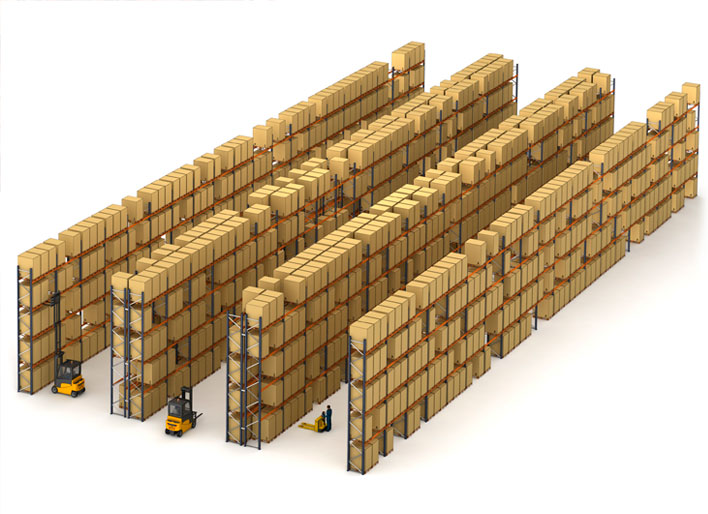 L'entrepôt pour palettes du détaillant CBA Slovakia