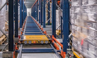 Clavo Food Factory double sa capacité avec le Pallet Shuttle Automatique 3D